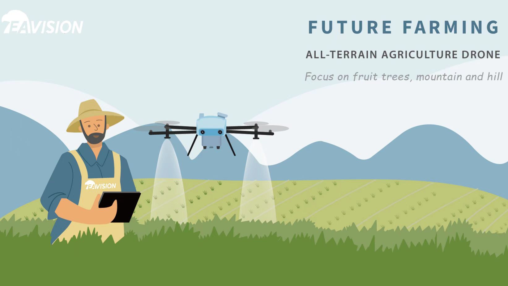 landwirtschaftliches Drohnensprühen für Sojabohnen und Mais
